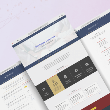 Custom Design and WordPress Development for Auditing based firm, Jatin Sanghvi & Associates